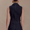 Chaleco Denim Shona con botones decorativos – Azul índigo lavado Chaleco Denim Shona con botones decorativos – Azul índigo lavado