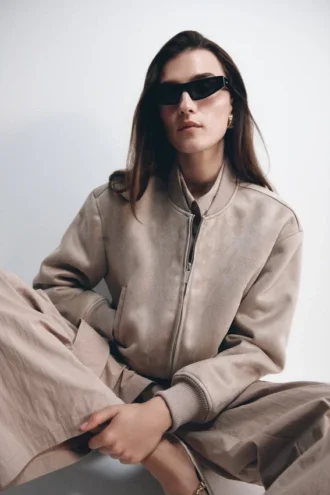 Chaqueta bomber de ante Rudy – Arena
