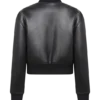Chaqueta bomber de imitación de cuero Codi – Negro