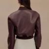 Chaqueta bomber de imitación de piel Codi – Merlot Chaqueta bomber de imitación de piel Codi – Merlot