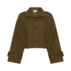 Chaqueta bomber Rue con cuello de embudo – Caqui Chaqueta bomber Rue con cuello de embudo – Caqui