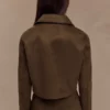 Chaqueta con cuello de ante sintético Hayes – Chocolate Chaqueta con cuello de ante sintético Hayes – Chocolate