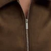 Chaqueta con cuello de ante sintético Hayes – Chocolate Chaqueta con cuello de ante sintético Hayes – Chocolate