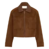 Chaqueta con cuello de ante sintético y cuero Remy – Beige Chaqueta con cuello de ante sintético y cuero Remy – Beige