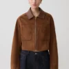 Chaqueta con cuello de ante sintético y cuero Remy – Beige Chaqueta con cuello de ante sintético y cuero Remy – Beige