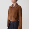 Chaqueta con cuello de ante sintético y cuero Remy – Beige Chaqueta con cuello de ante sintético y cuero Remy – Beige