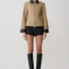 Chaqueta con cuello y cremallera Solange – Natural Chaqueta con cuello y cremallera Solange – Natural