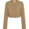 Chaqueta corta abotonada Marielle – Gris topo Chaqueta corta abotonada Marielle – Gris topo