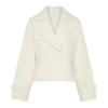Chaqueta corta con cuello Elara – Marfil