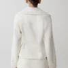 Chaqueta corta con cuello Elara – Marfil
