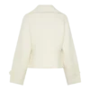 Chaqueta corta con cuello Elara – Marfil
