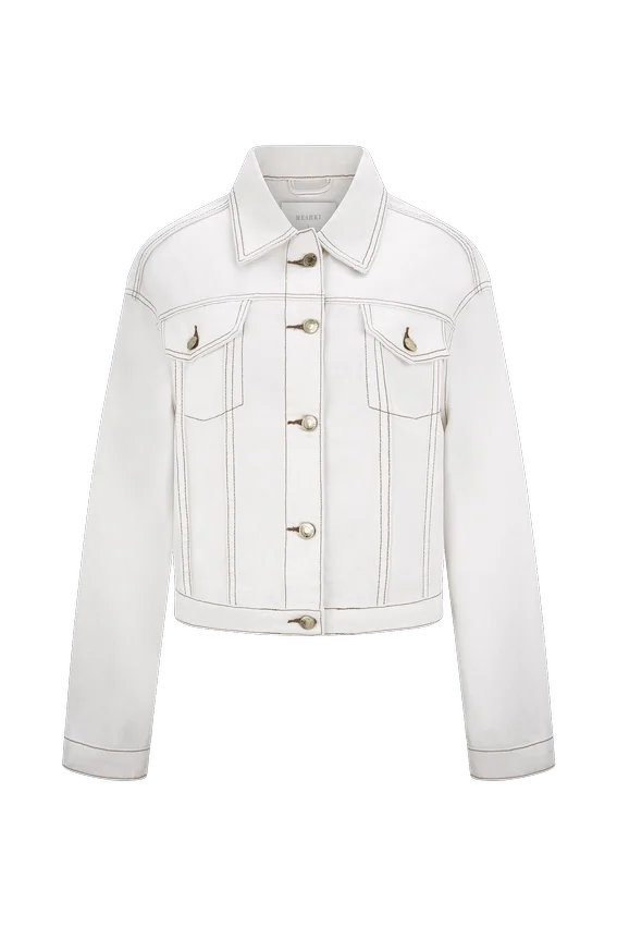 Chaqueta Denim entallada Kirra – Blanca Chaqueta Denim entallada Kirra – Blanca