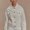 Chaqueta Denim entallada Kirra – Blanca Chaqueta Denim entallada Kirra – Blanca