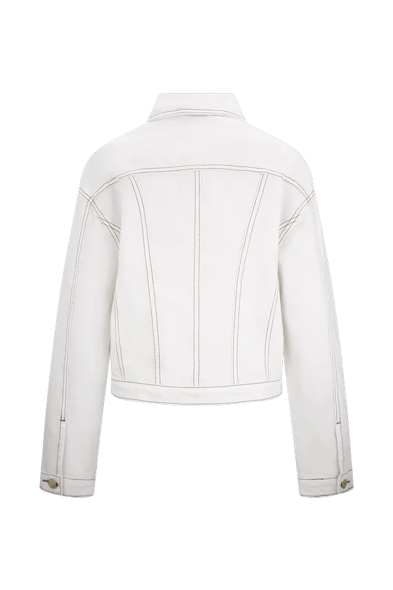 Chaqueta Denim entallada Kirra – Blanca Chaqueta Denim entallada Kirra – Blanca
