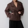Chaqueta trench corta Alden – Chocolate Chaqueta trench corta Alden – Chocolate