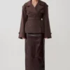 Chaqueta trench corta Alden – Chocolate Chaqueta trench corta Alden – Chocolate