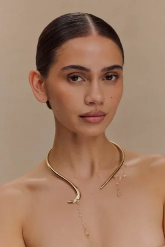 Collar Azura Teardrop – Dorado