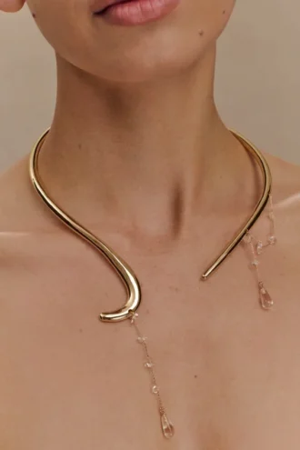 Collar Azura Teardrop – Dorado