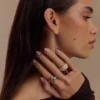 Conjunto de 3 anillos apilables Romeo – Plata