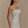 Corsé con volantes de Denim Cecilia – Blanco Corsé con volantes de Denim Cecilia – Blanco