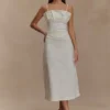 Corsé con volantes de Denim Cecilia – Blanco Corsé con volantes de Denim Cecilia – Blanco