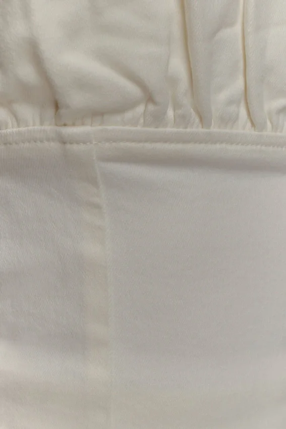 Corsé con volantes de Denim Cecilia – Blanco Corsé con volantes de Denim Cecilia – Blanco
