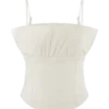 Corsé con volantes de Denim Cecilia – Blanco Corsé con volantes de Denim Cecilia – Blanco