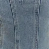 Corsé de Denim bordado Alessia – Light Vintage Corsé de Denim bordado Alessia – Light Vintage