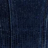 Corsé de Denim con diamantes sin tirantes Monte – Azul medianoche Corsé de Denim con diamantes sin tirantes Monte – Azul medianoche