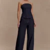 Corsé de Denim sin tirantes Monte – Azul índigo lavado Corsé de Denim sin tirantes Monte – Azul índigo lavado