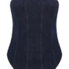 Corsé de Denim sin tirantes Monte – Azul índigo lavado Corsé de Denim sin tirantes Monte – Azul índigo lavado