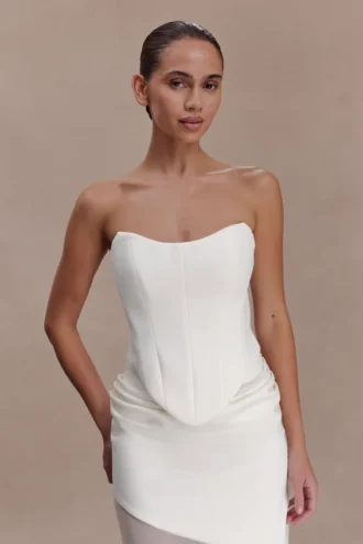 Corsé de neopreno sin tirantes Karina – Blanco Corsé de neopreno sin tirantes Karina – Blanco