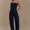 Corsé de volantes de Denim Cecilia – Azul índigo Corsé de volantes de Denim Cecilia – Azul índigo