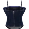 Corsé de volantes de Denim Cecilia – Azul índigo Corsé de volantes de Denim Cecilia – Azul índigo