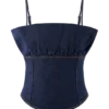 Corsé de volantes de Denim Cecilia – Azul índigo Corsé de volantes de Denim Cecilia – Azul índigo