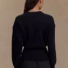 Cárdigan oversize con botones Alexia – Negro