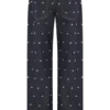 Denim de tiro medio con tachuelas Alima – Azul índigo lavado Denim de tiro medio con tachuelas Alima – Azul índigo lavado