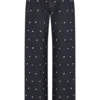 Denim de tiro medio con tachuelas Alima – Azul índigo lavado Denim de tiro medio con tachuelas Alima – Azul índigo lavado
