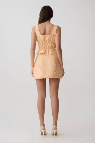 Falda bordada Vivian – Naranja