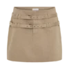 Falda con doble cinturón Marielle – Gris topo Falda con doble cinturón Marielle – Gris topo