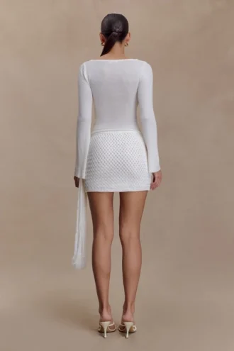 Falda de croché Terrymae – Blanca