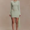 Falda de croché Terrymae – Verde pastel