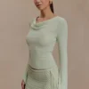 Falda de croché Terrymae – Verde pastel