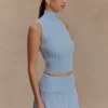 Falda de punto Indy Pointelle – Azul aciano Falda de punto Indy Pointelle – Azul aciano