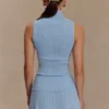 Falda de punto Indy Pointelle – Azul aciano Falda de punto Indy Pointelle – Azul aciano