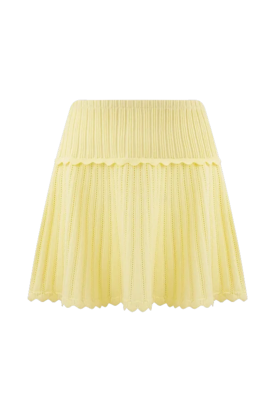 Falda de punto Indy Pointelle – Limón Falda de punto Indy Pointelle – Limón