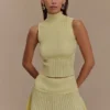 Falda de punto Indy Pointelle – Limón Falda de punto Indy Pointelle – Limón