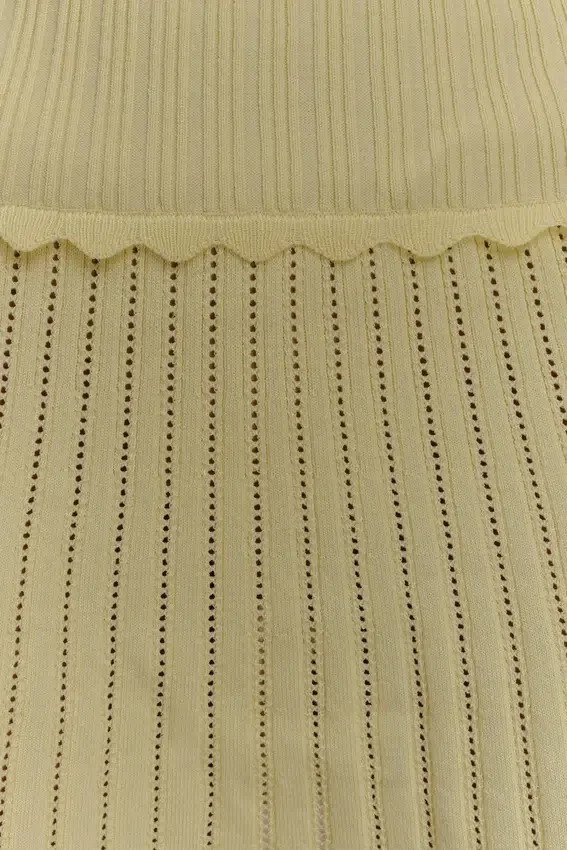 Falda de punto Indy Pointelle – Limón Falda de punto Indy Pointelle – Limón