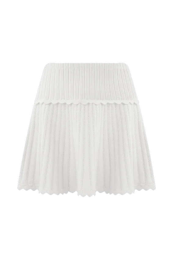 Falda de punto Indy Pointelle – Marfil Falda de punto Indy Pointelle – Marfil