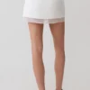 Falda de satén Frankie – Blanca Falda de satén Frankie – Blanca